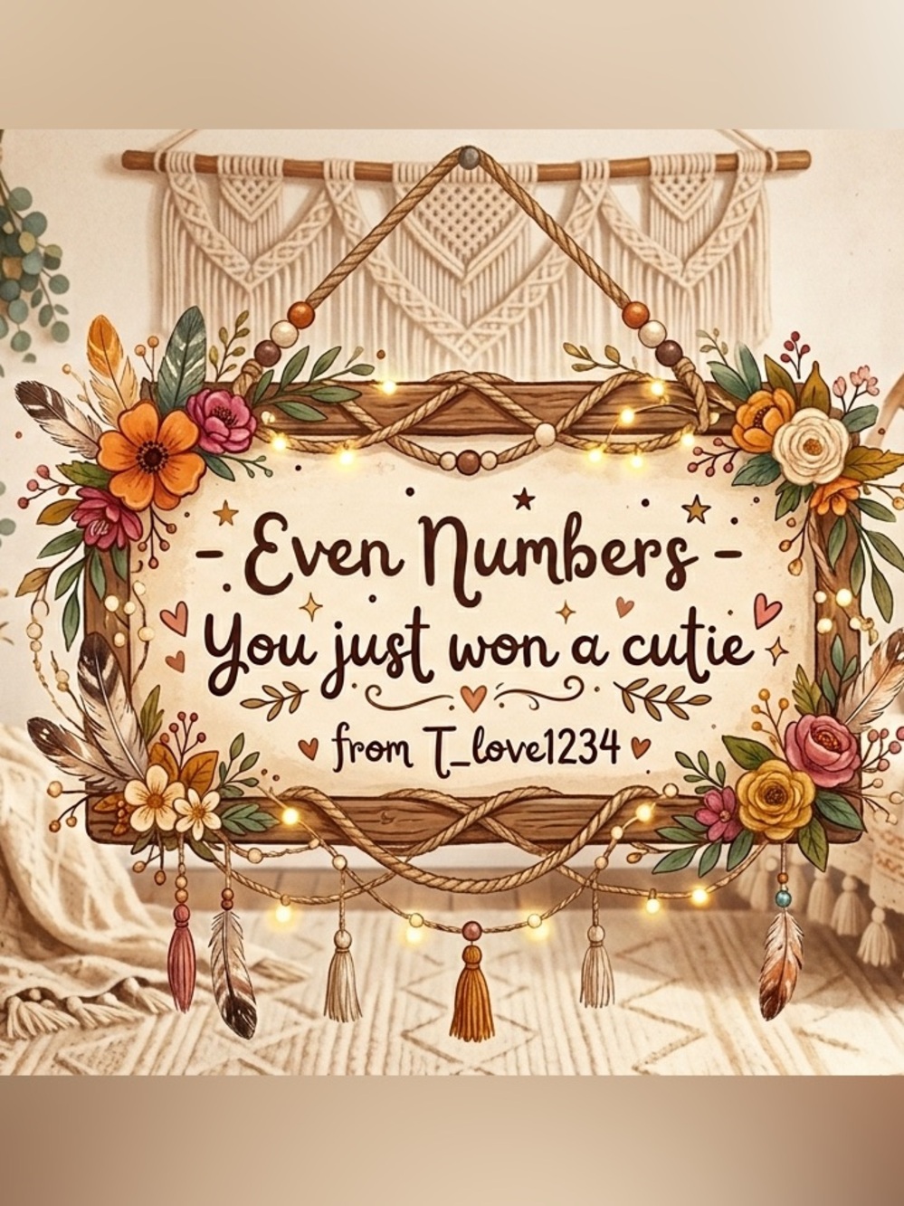 Even Number - You just won an unlisted cutie!
